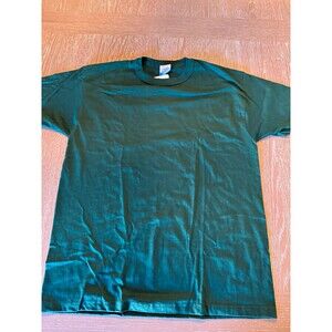 Russell Athletic NuBlend Mens M Green Solid Crew Neck T-Shirts Lot of 6 pcs